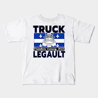 QUEBEC TRUCK LEGAULT - LIBERTÉ - TRUCKERS FOR FREEDOM CONVOY 2022 Kids T-Shirt